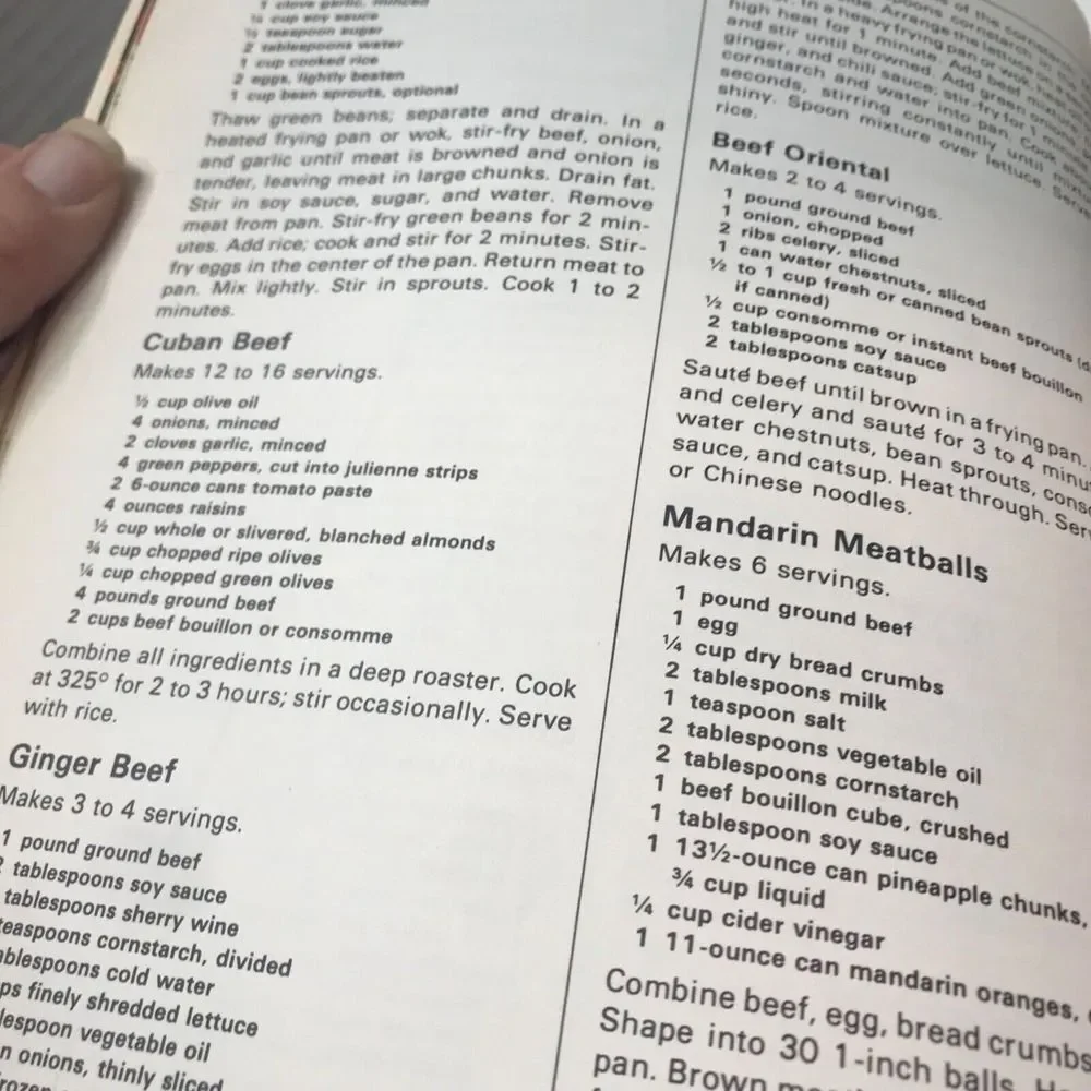 Ideals Ground‎ meat cookbook by Naomi Arbit and June Tumer recipes vintage